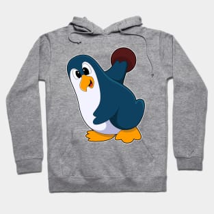 Penguin at Bowling with Bowling ball Hoodie